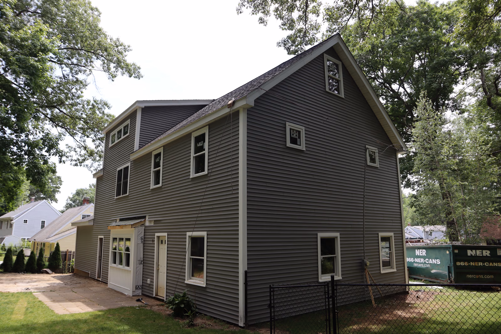 New siding install after
