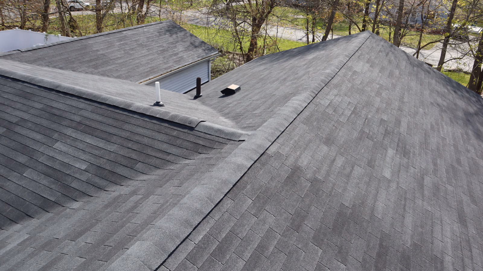 New roof with vents and pipe boots
